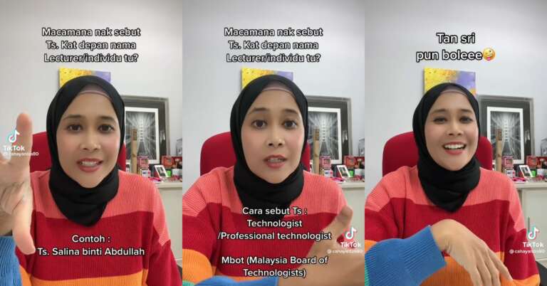 As we know, in Malaysia, the title is placed in front of the name. However, Malaysians need to identify all titles well. Many already know