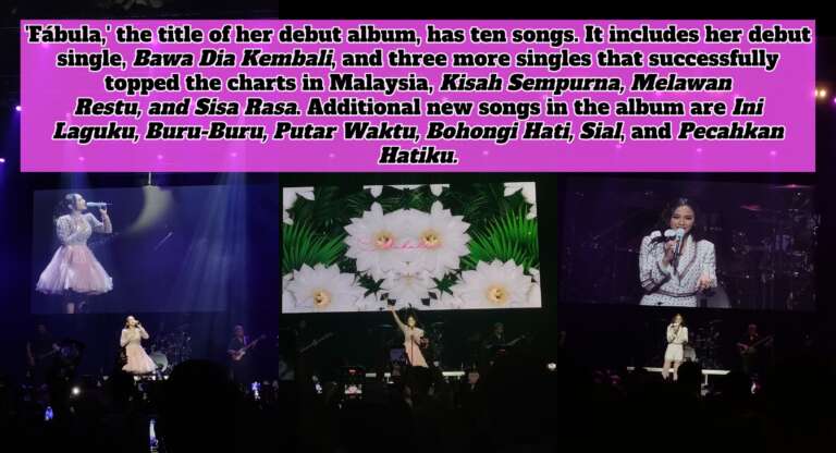 Mahalini Raharja, affectionately known as Mahalini, has held the debut performance of her first full-length album, 'fábula', in Malaysia.