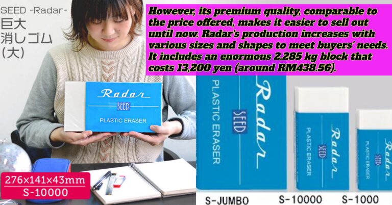 Eraser is only for some, but it's important stationary for students. In Japan, a company took a step forward to produce an eraser named Radar.