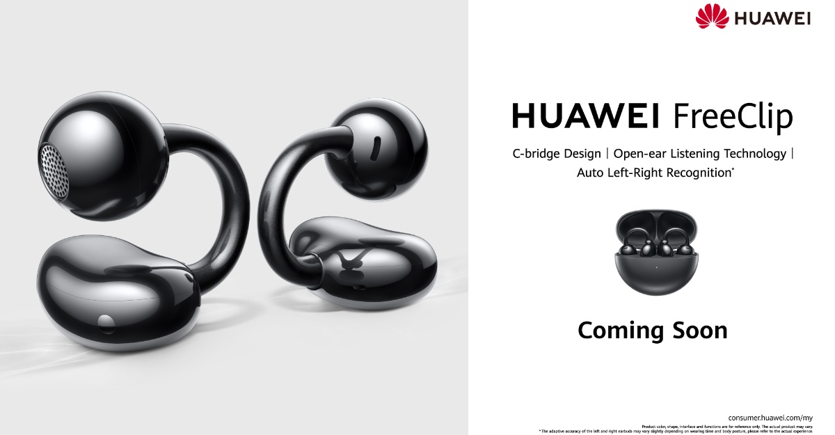 Huawei joins the open-ear trend with its FreeClip wireless earbuds