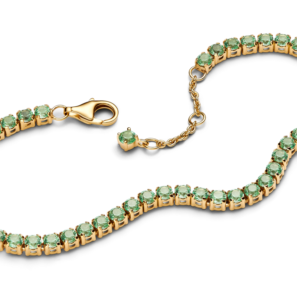 Sparkling Green Tennis Bracelet 2