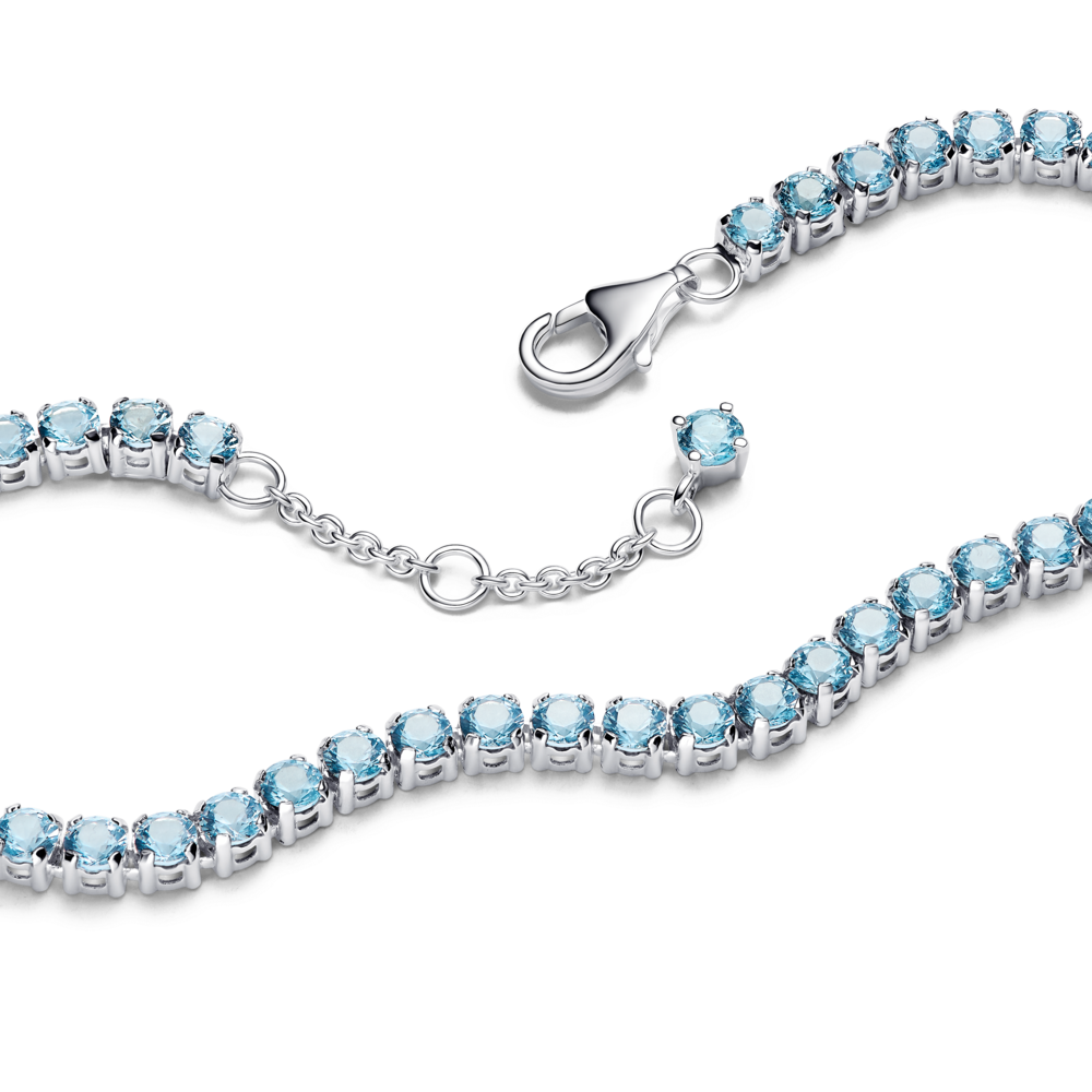 Sparkling Light Blue Tennis Bracelet 2