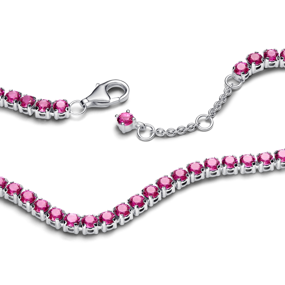 Sparkling Pink Tennis Bracelet 2