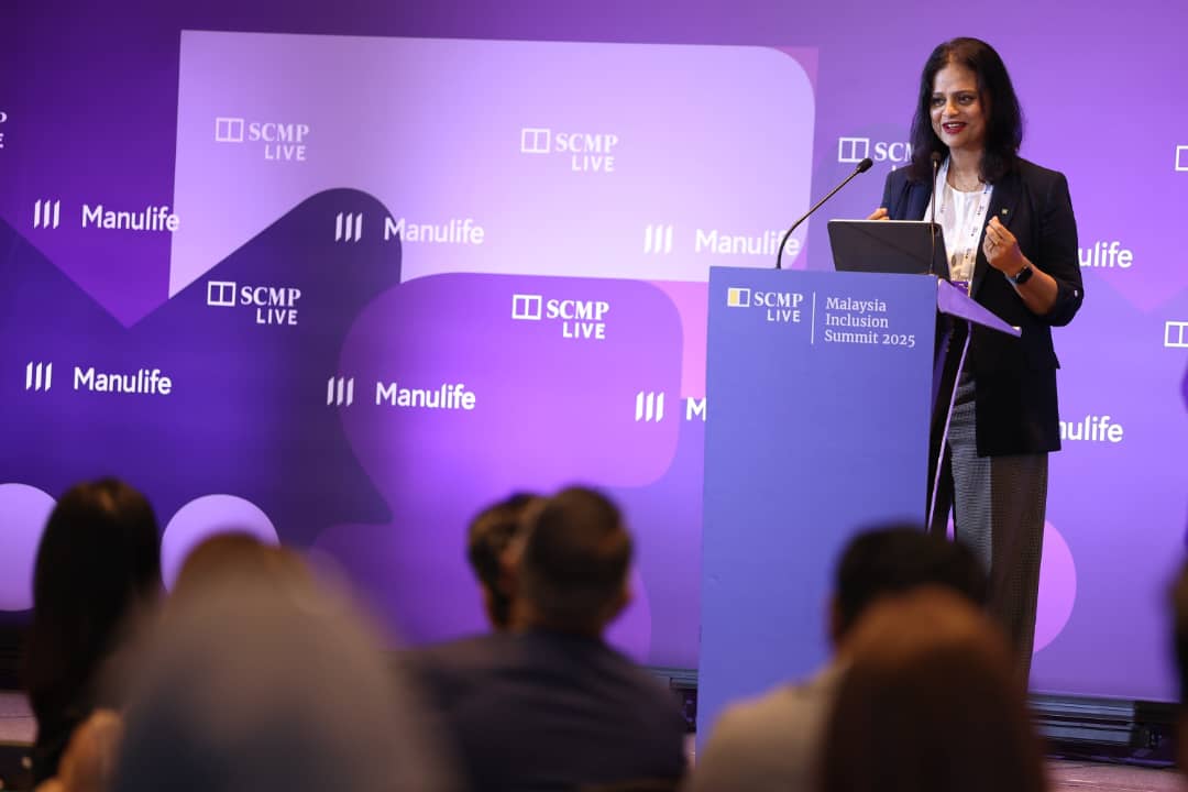 Vibha Coburn CEO Of Manulife Insurance Berhad Malaysia Delivering Her Opening Address At The Malaysia Inclusion Summit 2025