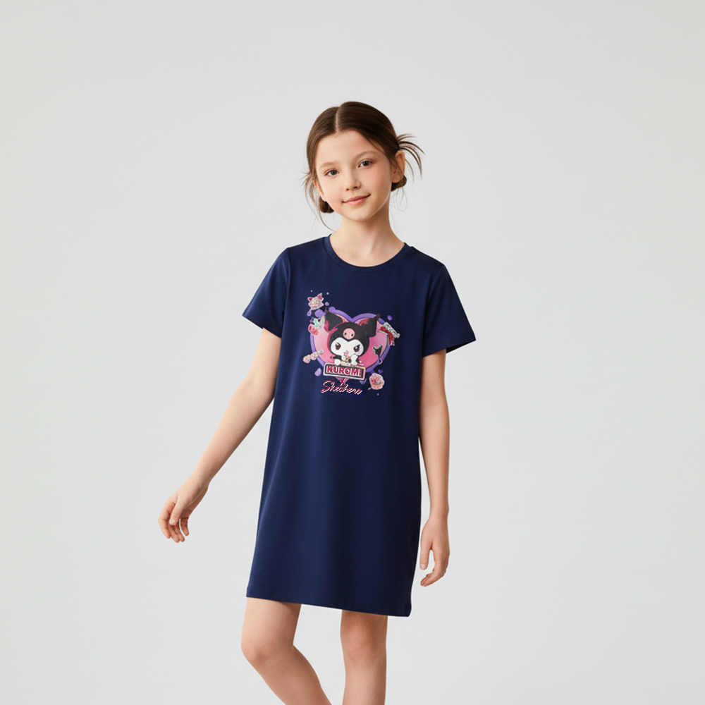 Girl Knit Dress Medieval Blue