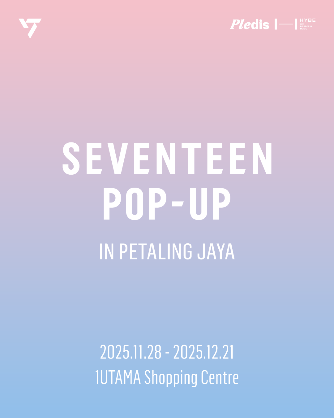 SEVENTEEN POP UP STORE Key Visual