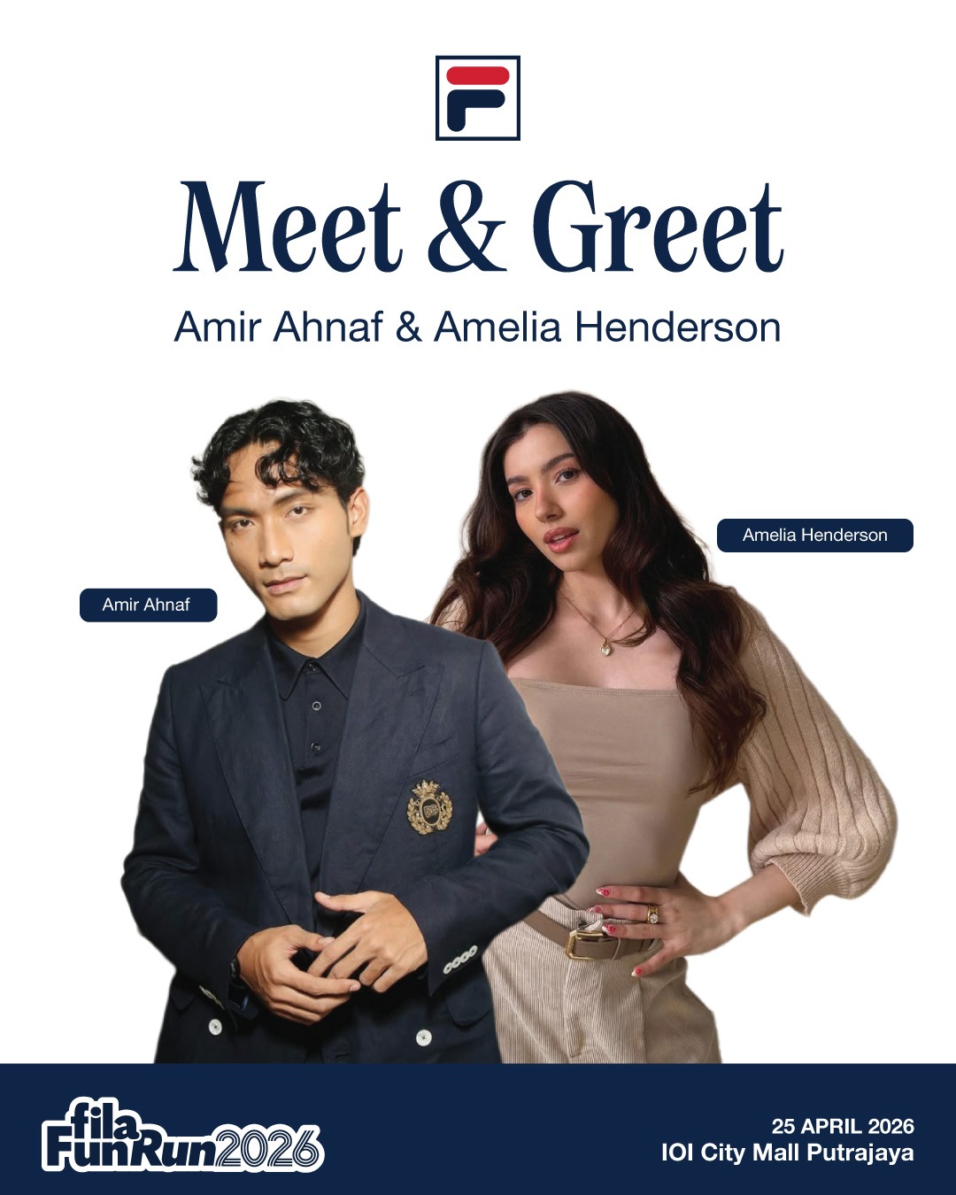 Poster FILA Meet Greet With Amelia Henderson Amir Ahnaf