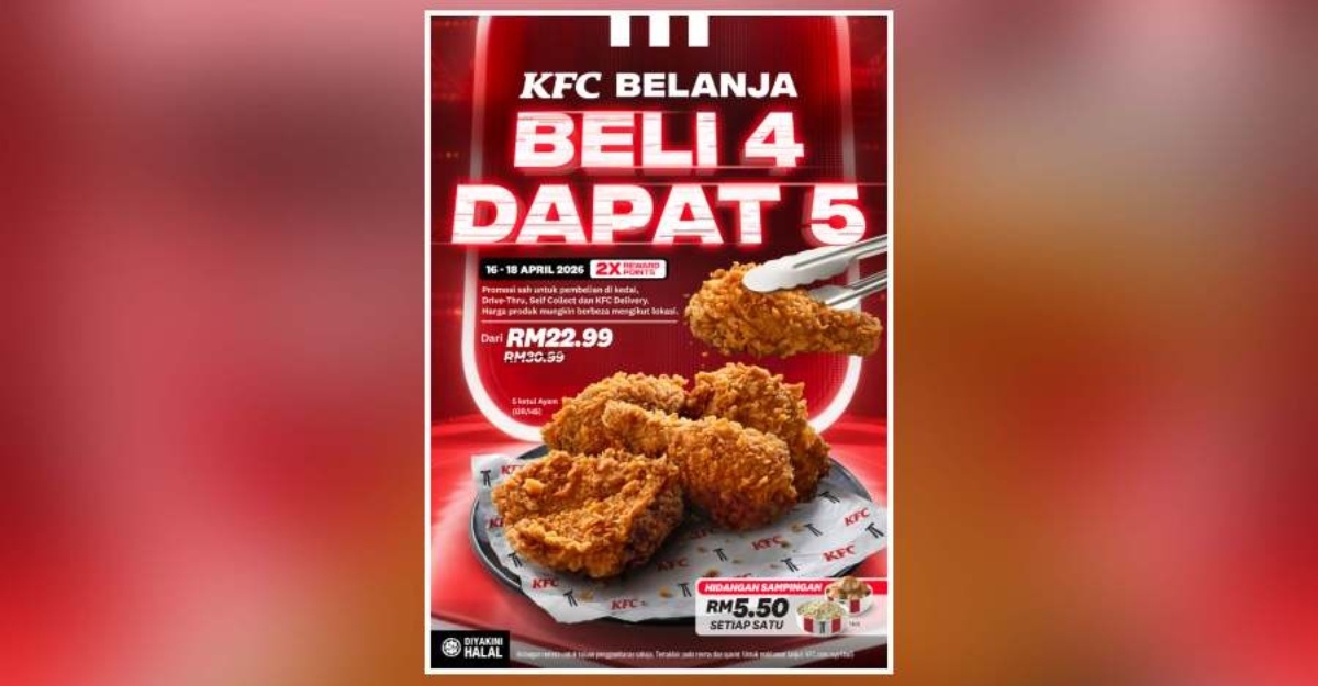 Made for Sharing? KFC Belanja with Buy 4 Free 1 Chicken Deal!